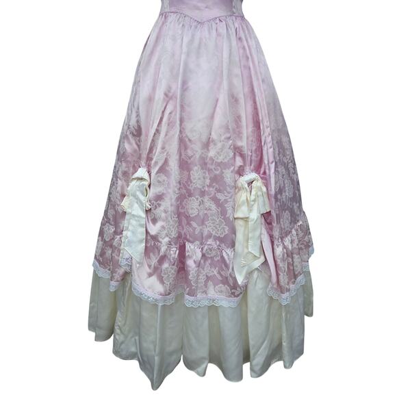 Gunne Sax Vintage 80s Purple Princess Dress Size S 9 Lace Southern Belle - Picture 5 of 12